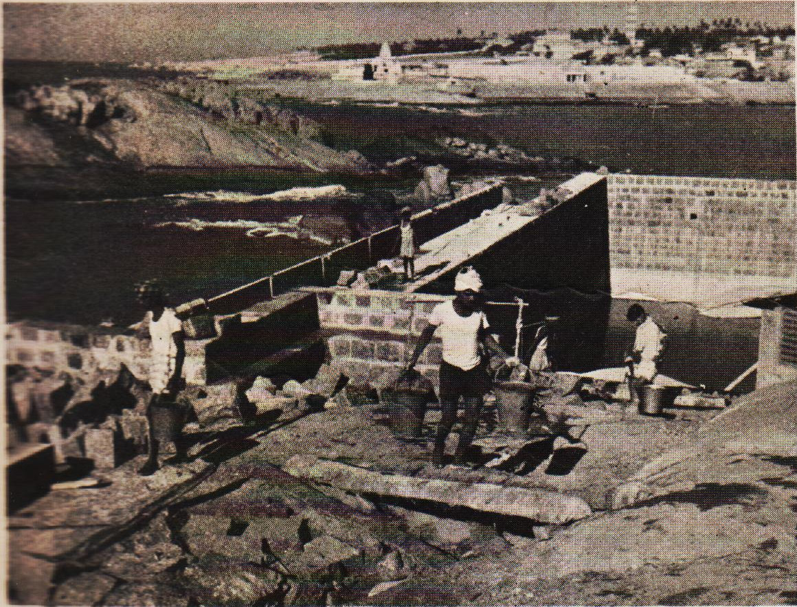 A reservoir constructed on the south-western slopes of the Rock to catch and store rainwater.