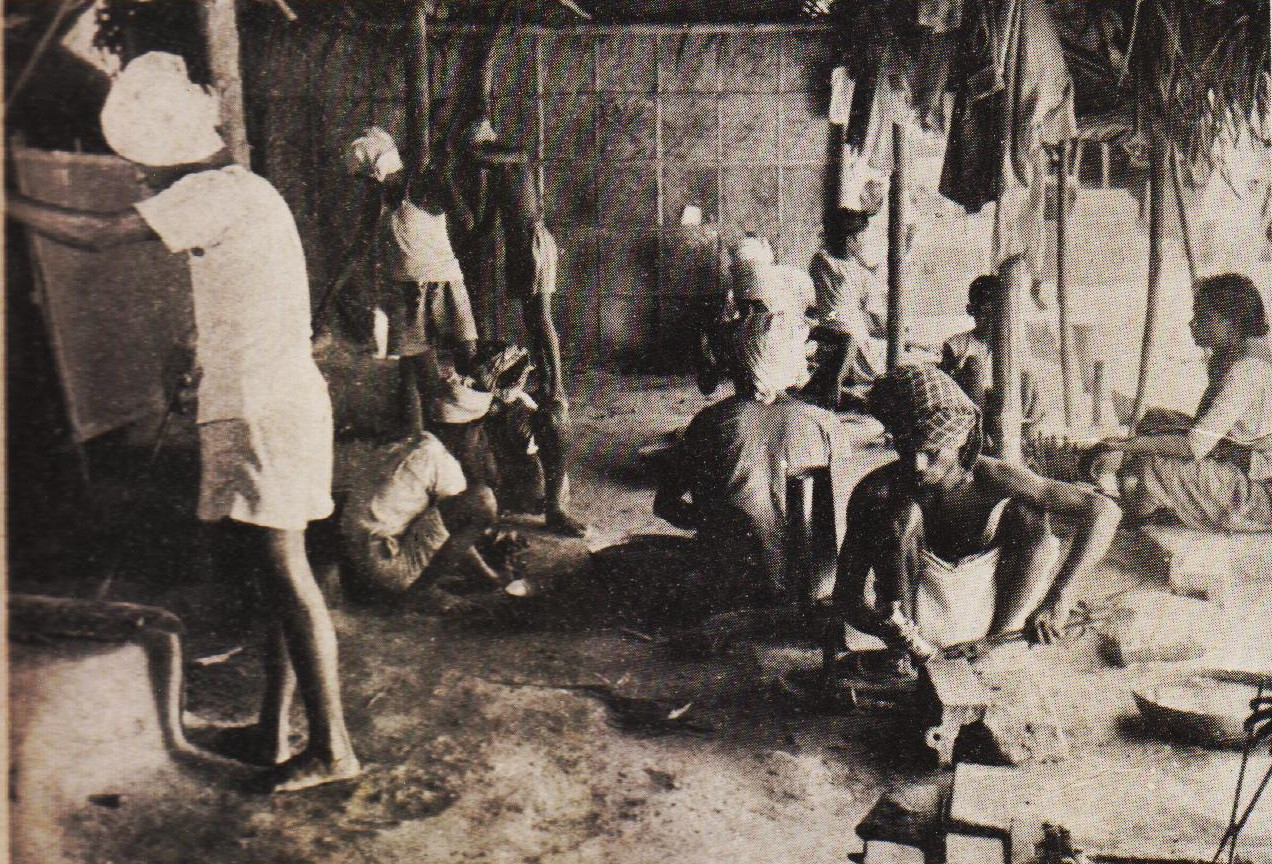 A view of one of the work-sheds in the smithy section.